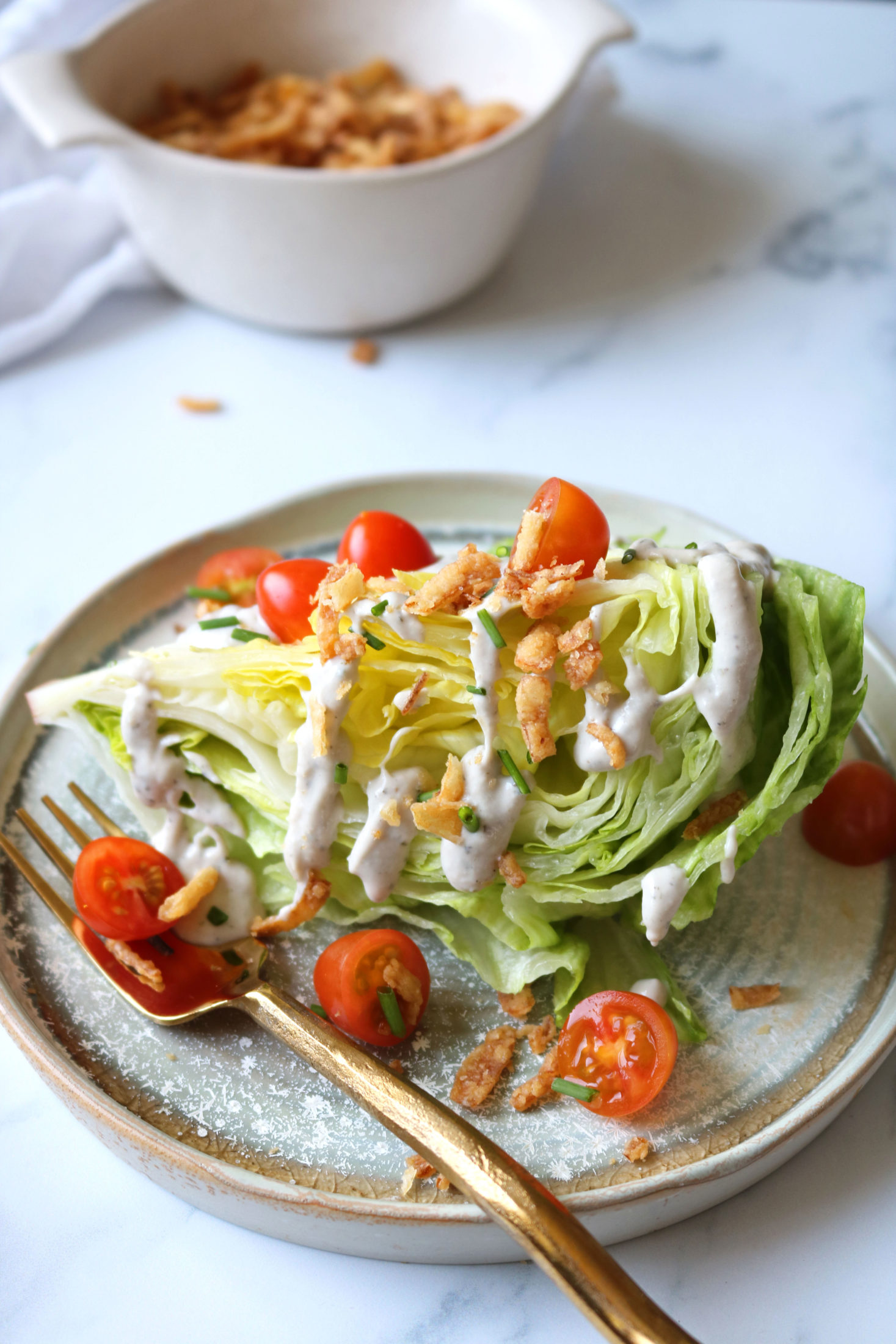 Vegan Wedge Salad Recipe with Vegan Salad Dressing ️🌱 Plant Perks