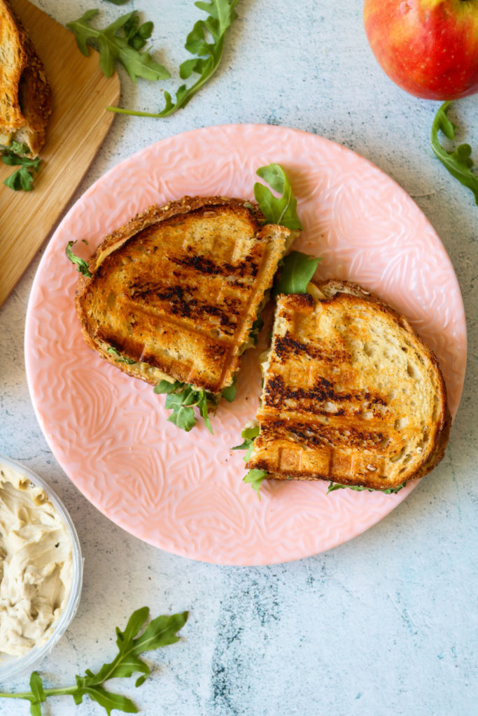 Vegan Smoked Gouda, Apple, and Arugula Panini Plant Perks