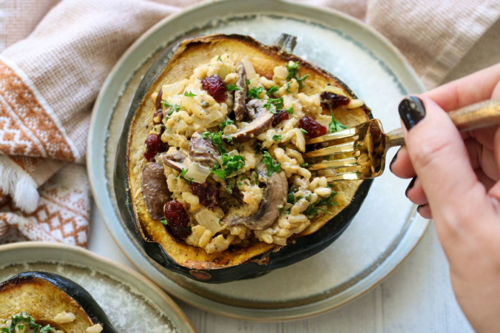 vegan mushroom risotto