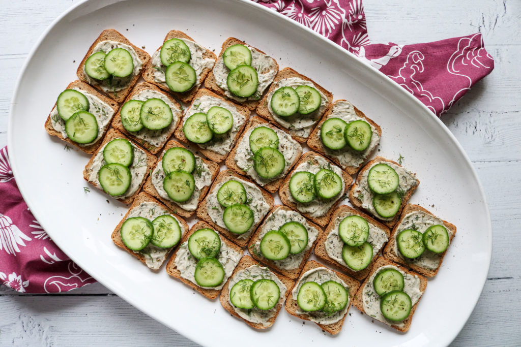cucumber dill cocktail sandwiches