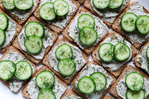 cucumber dill cocktail sandwiches