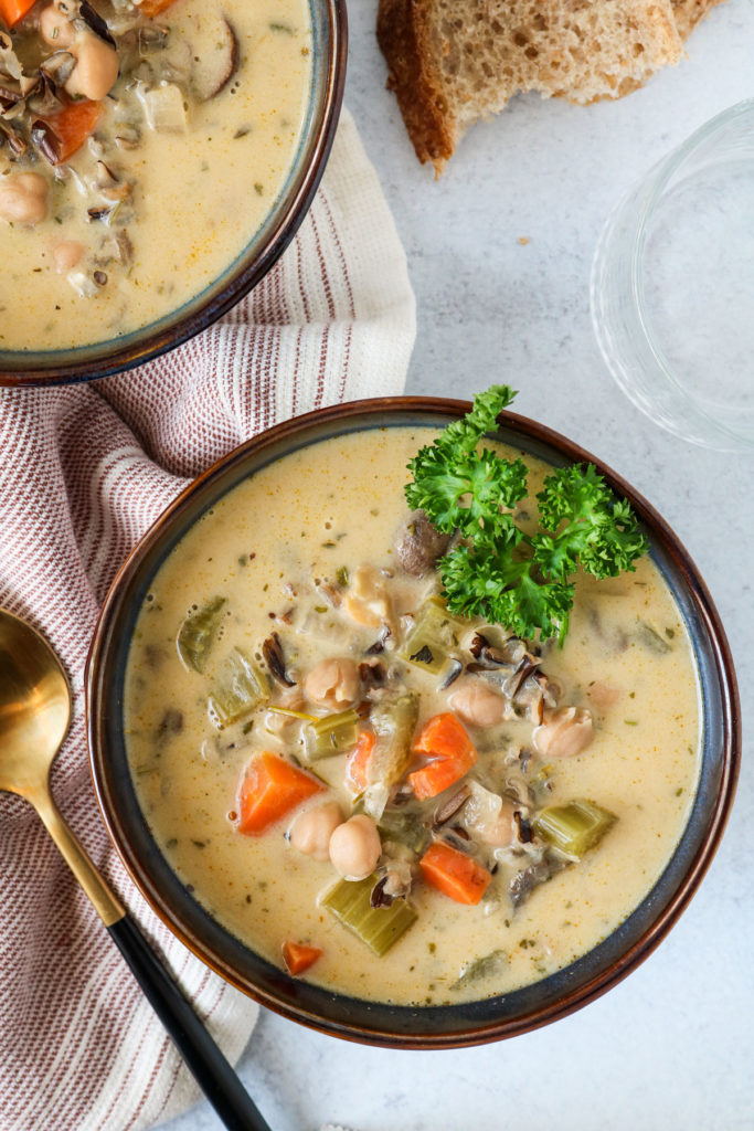 chickpea and wild rice soup