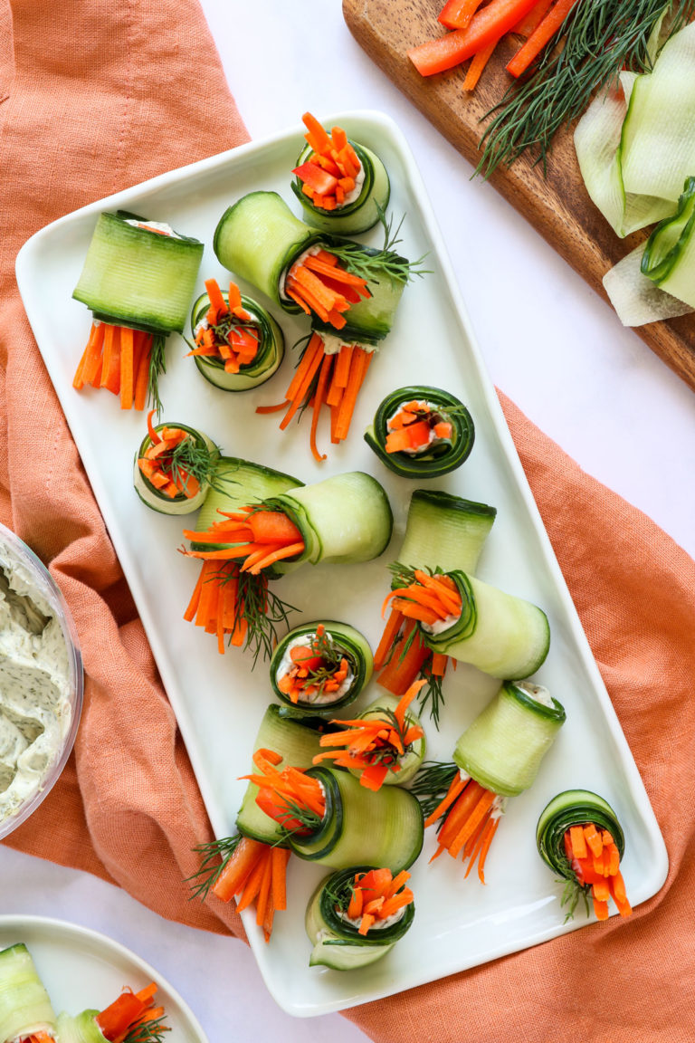 Veggie & Dill Cucumber RollUps Recipe Vegan Recipes ️🌱 Plant Perks