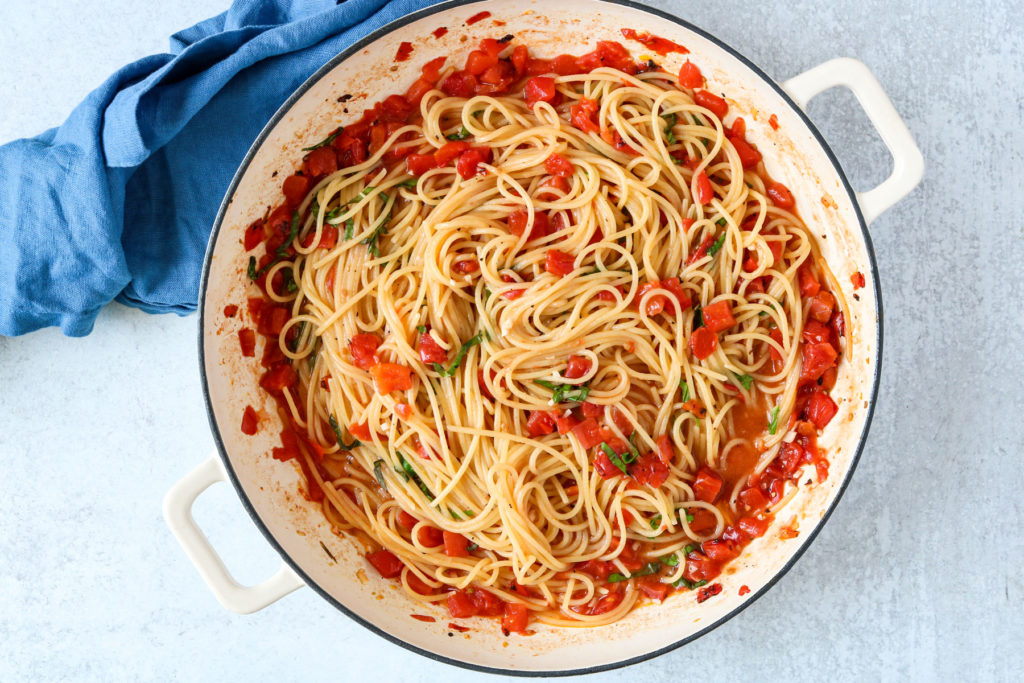 tomato basil spaghetti