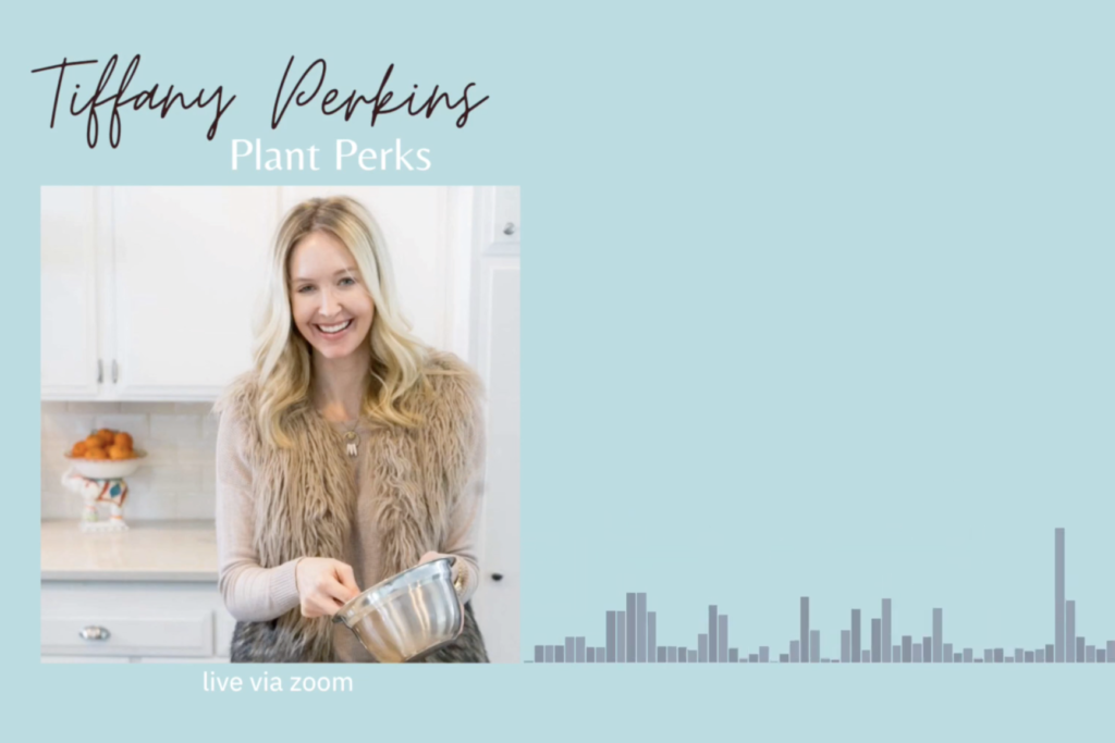 Photo of Tiffany Perks during Plant Perks Interview with Tim Forrest Consulting
