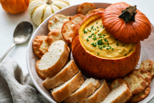 vegan pumpkin fondue