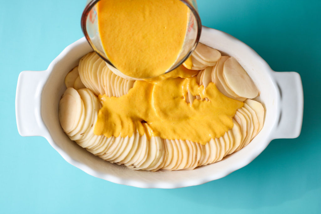cheesy vegan potatoes